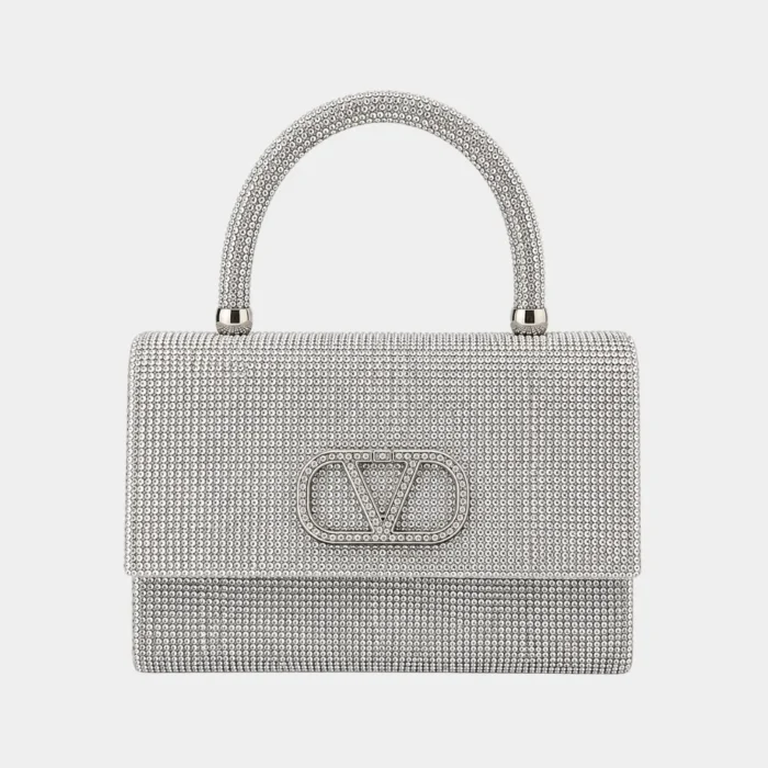 Borsa gioiello argento con strass
